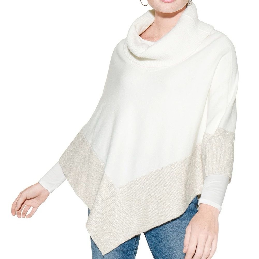 NWT WHBM Shimmer Poncho, Cowl
Collar, Size Medium